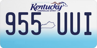 KY license plate 955UUI