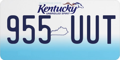 KY license plate 955UUT