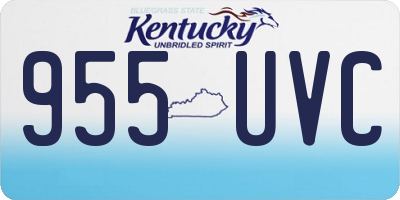 KY license plate 955UVC
