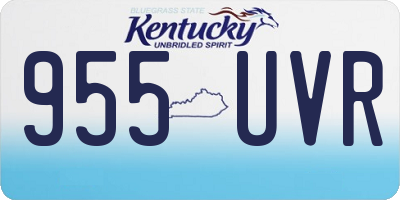KY license plate 955UVR