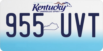 KY license plate 955UVT