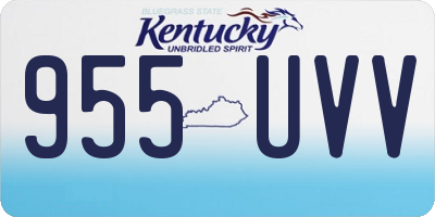 KY license plate 955UVV