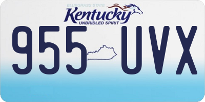 KY license plate 955UVX