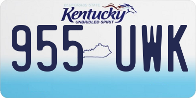 KY license plate 955UWK