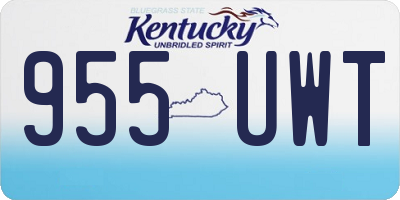 KY license plate 955UWT