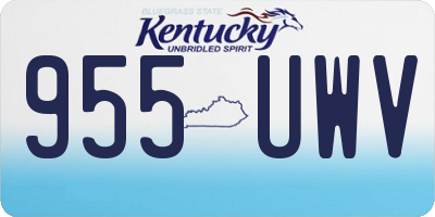 KY license plate 955UWV