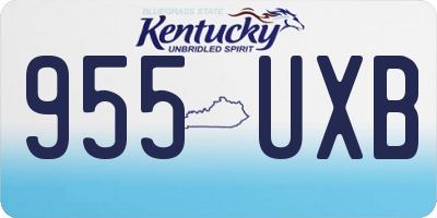 KY license plate 955UXB