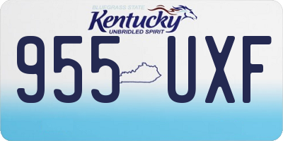 KY license plate 955UXF