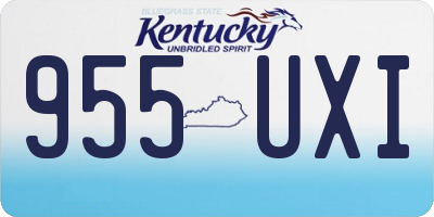 KY license plate 955UXI