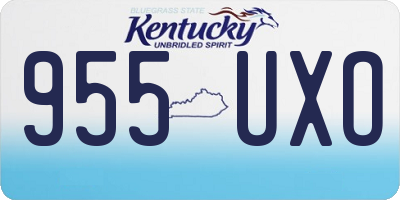 KY license plate 955UXO