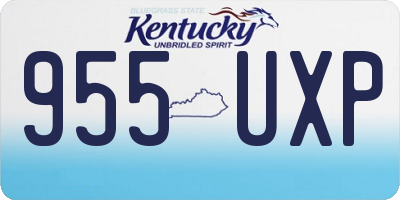 KY license plate 955UXP