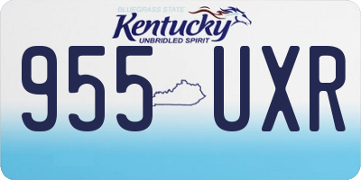 KY license plate 955UXR
