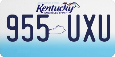 KY license plate 955UXU