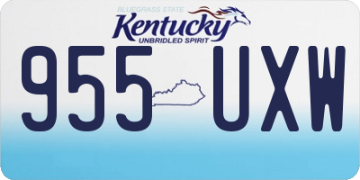 KY license plate 955UXW