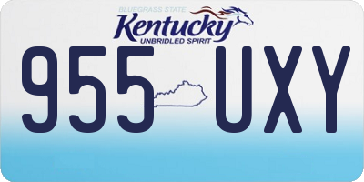KY license plate 955UXY