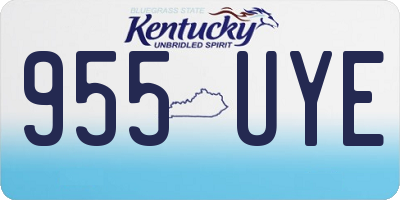 KY license plate 955UYE