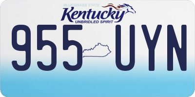 KY license plate 955UYN