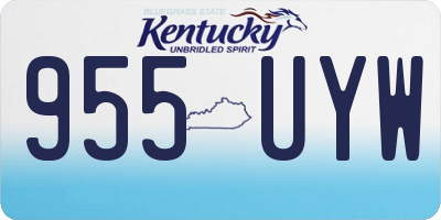 KY license plate 955UYW