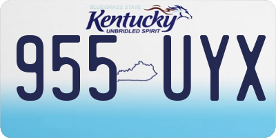 KY license plate 955UYX