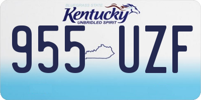 KY license plate 955UZF