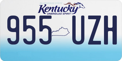 KY license plate 955UZH
