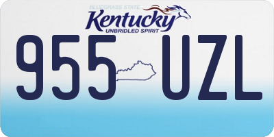KY license plate 955UZL
