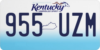 KY license plate 955UZM