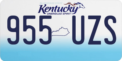 KY license plate 955UZS
