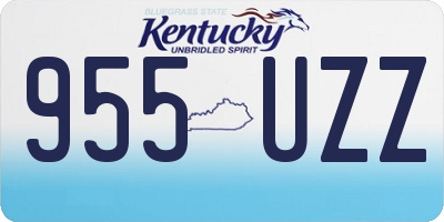 KY license plate 955UZZ