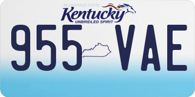 KY license plate 955VAE