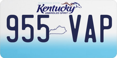 KY license plate 955VAP