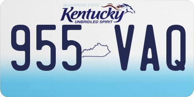 KY license plate 955VAQ