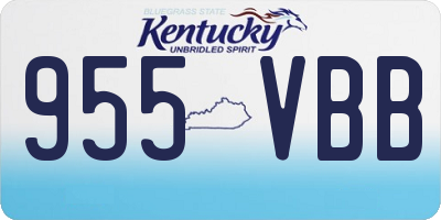 KY license plate 955VBB