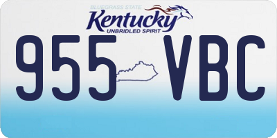 KY license plate 955VBC