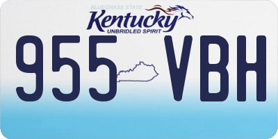 KY license plate 955VBH