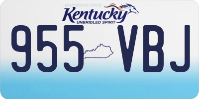 KY license plate 955VBJ