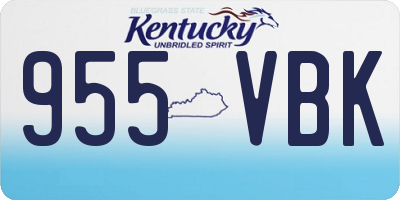 KY license plate 955VBK