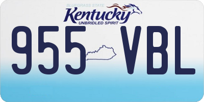 KY license plate 955VBL