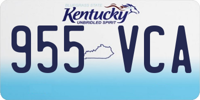 KY license plate 955VCA