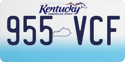 KY license plate 955VCF
