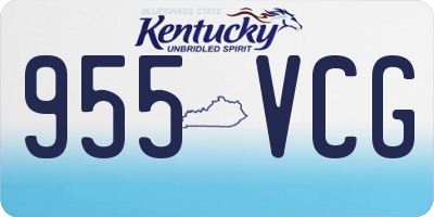 KY license plate 955VCG