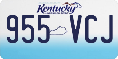 KY license plate 955VCJ