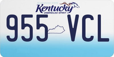 KY license plate 955VCL
