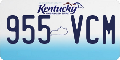 KY license plate 955VCM