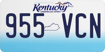 KY license plate 955VCN