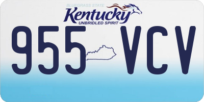 KY license plate 955VCV