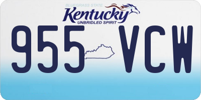 KY license plate 955VCW