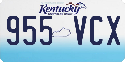 KY license plate 955VCX