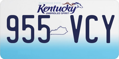 KY license plate 955VCY