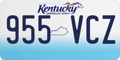 KY license plate 955VCZ